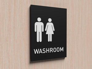 Washroom Signs - Digital Printed, Tactile