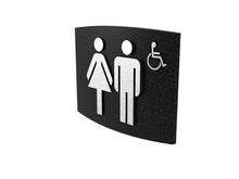 Load image into Gallery viewer, TEST - Curved washroom sign Aluminum
