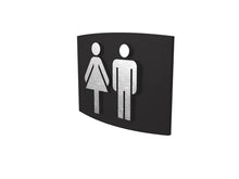 Load image into Gallery viewer, TEST - Curved washroom sign Aluminum
