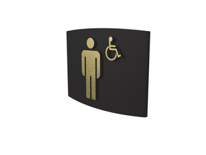 Washroom Signs - Men's Barrier Free Cast Bronze